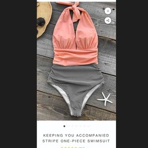 Cupshe Striped One Piece Swimsuit
